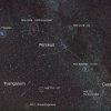 Perseus,Triangulum und Cassiopeia mit Beschriftung